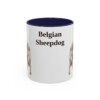 11oz Belgian Sheepdog Mug, Vintage Dog Portrait Coffee Mug, Dog Lover Gift