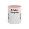 11oz Belgian Sheepdog Mug, Vintage Dog Portrait Coffee Mug, Dog Lover Gift