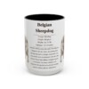 15oz Belgian Sheepdog Mug, Illustrated Dog Breed Facts Coffee Mug, Vintage Dog Keepsake Gift