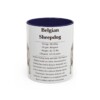 11oz Belgian Sheepdog Mug, Illustrated Dog Breed Facts Coffee Mug, Vintage Dog Keepsake Gift