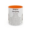 11oz Belgian Sheepdog Mug, Illustrated Dog Breed Facts Coffee Mug, Vintage Dog Keepsake Gift
