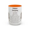 15oz Belgian Sheepdog Mug, Illustrated Dog Breed Facts Coffee Mug, Vintage Dog Keepsake Gift