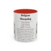 11oz Belgian Sheepdog Mug, Illustrated Dog Breed Facts Coffee Mug, Vintage Dog Keepsake Gift