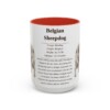 15oz Belgian Sheepdog Mug, Illustrated Dog Breed Facts Coffee Mug, Vintage Dog Keepsake Gift