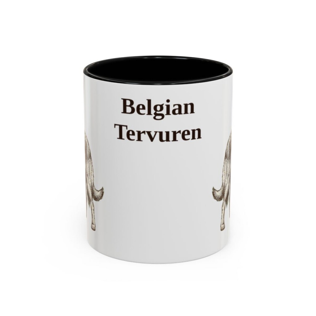 11oz Belgian Tervuren Mug, Vintage Dog Portrait Coffee Mug, Dog Lover Gift