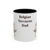 11oz Belgian Tervuren Dog Dad Mug, Vintage Sketch Coffee Mug, Dog Dad Gift