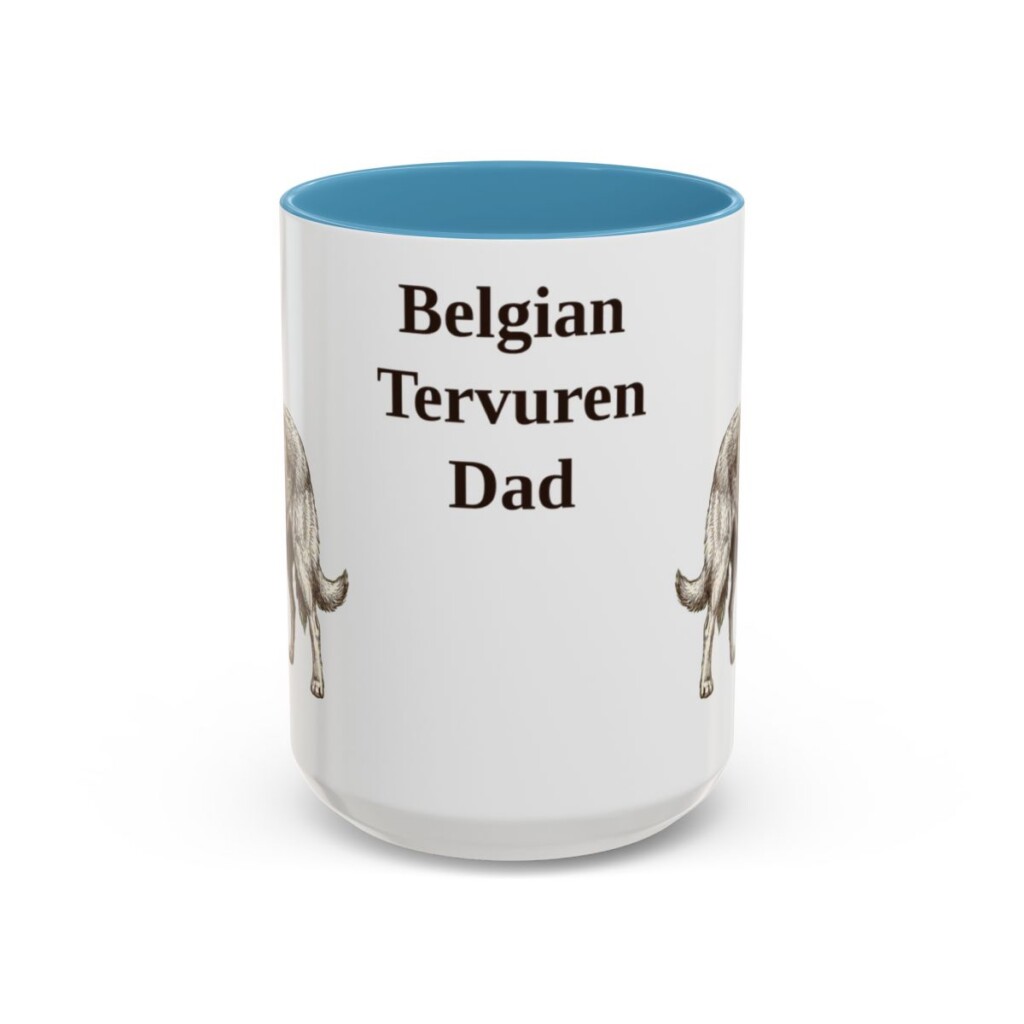 belgian-tervuren-mug-dad-light-blue-3 15oz Belgian Tervuren Dog Dad Mug, Vintage Sketch Coffee Mug, Dog Dad Gift