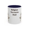 11oz Belgian Tervuren Dog Dad Mug, Vintage Sketch Coffee Mug, Dog Dad Gift