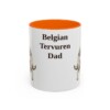 11oz Belgian Tervuren Dog Dad Mug, Vintage Sketch Coffee Mug, Dog Dad Gift