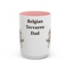 belgian-tervuren-mug-dad-pink-3 15oz Belgian Tervuren Dog Dad Mug, Vintage Sketch Coffee Mug, Dog Dad Gift