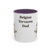 11oz Belgian Tervuren Dog Dad Mug, Vintage Sketch Coffee Mug, Dog Dad Gift