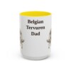 belgian-tervuren-mug-dad-yellow-3 15oz Belgian Tervuren Dog Dad Mug, Vintage Sketch Coffee Mug, Dog Dad Gift