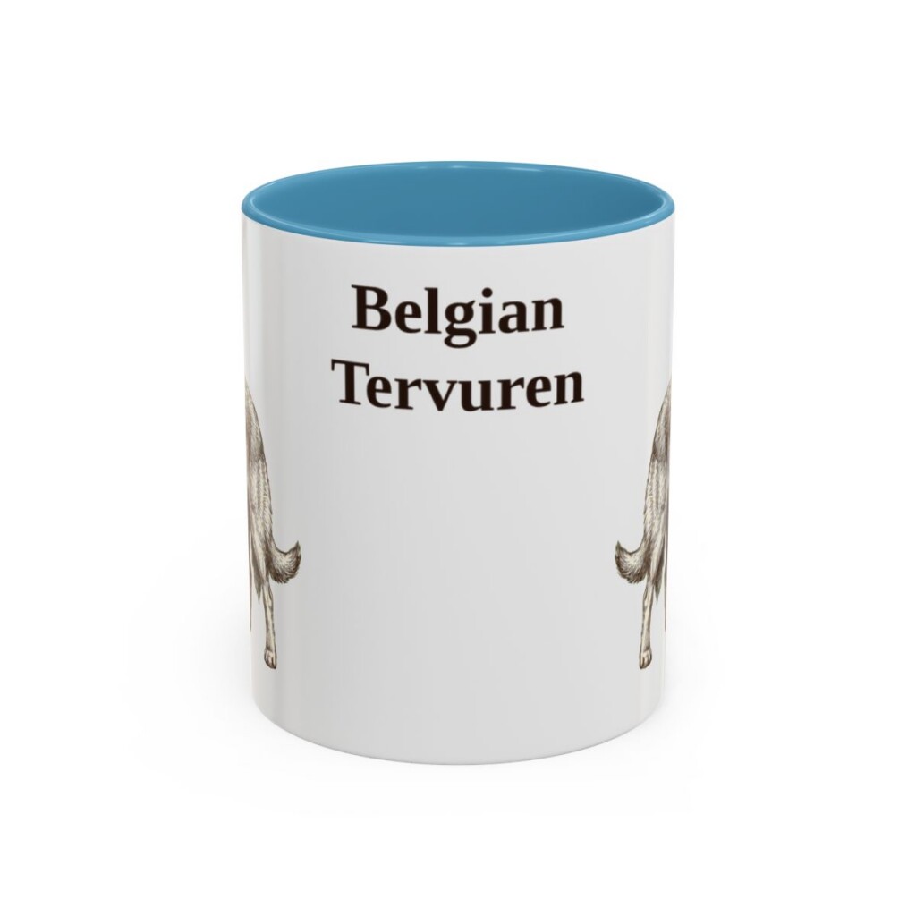 11oz Belgian Tervuren Mug, Vintage Dog Portrait Coffee Mug, Dog Lover Gift