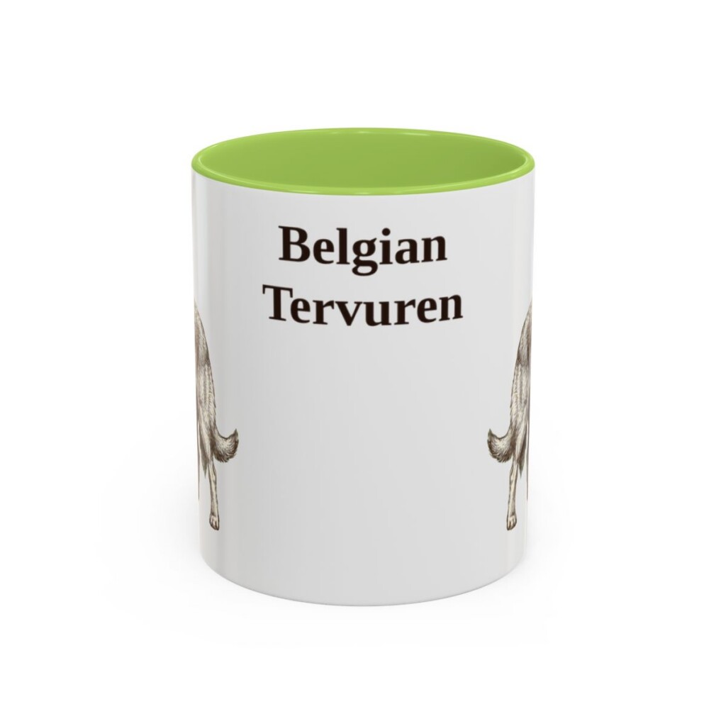 11oz Belgian Tervuren Mug, Vintage Dog Portrait Coffee Mug, Dog Lover Gift
