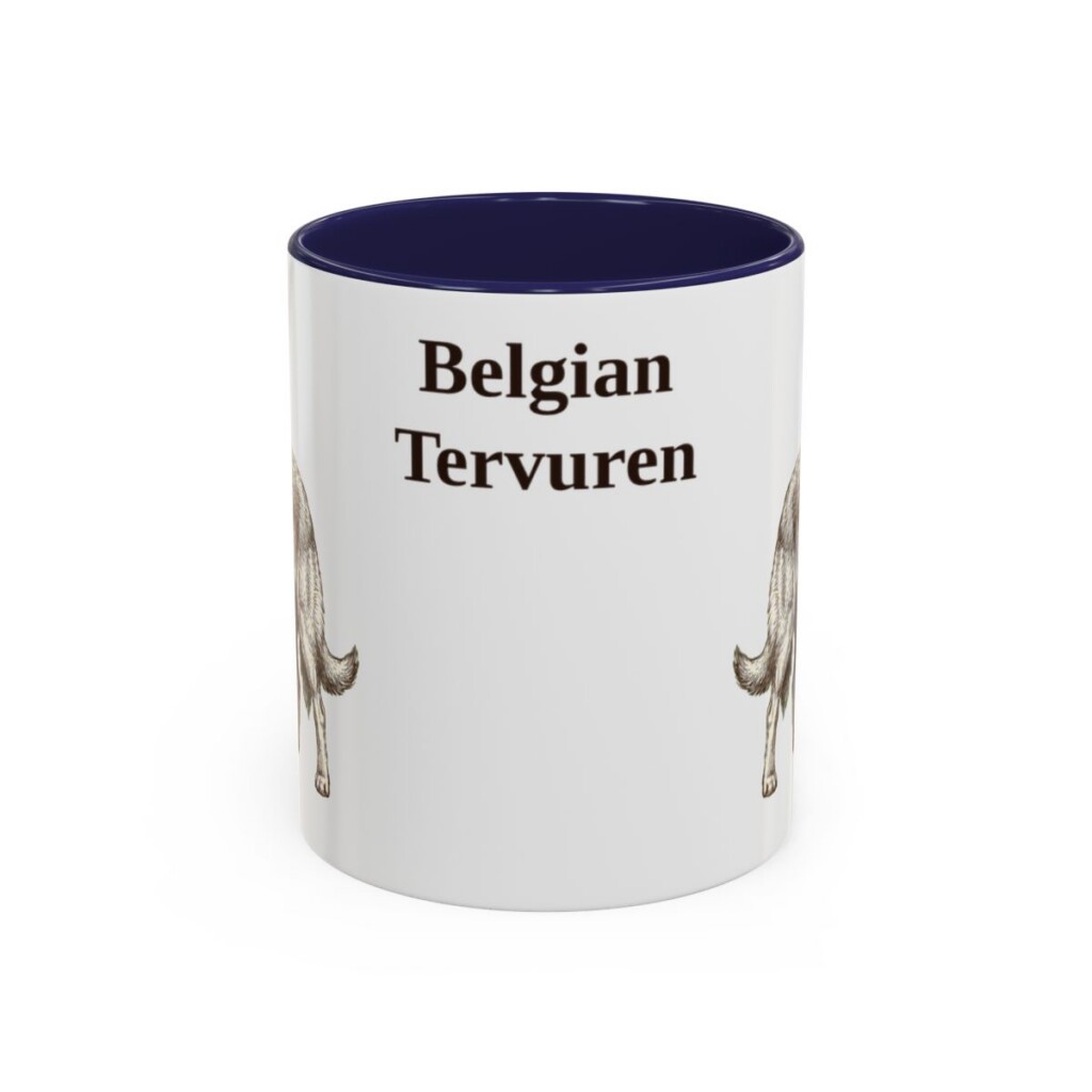 11oz Belgian Tervuren Mug, Vintage Dog Portrait Coffee Mug, Dog Lover Gift