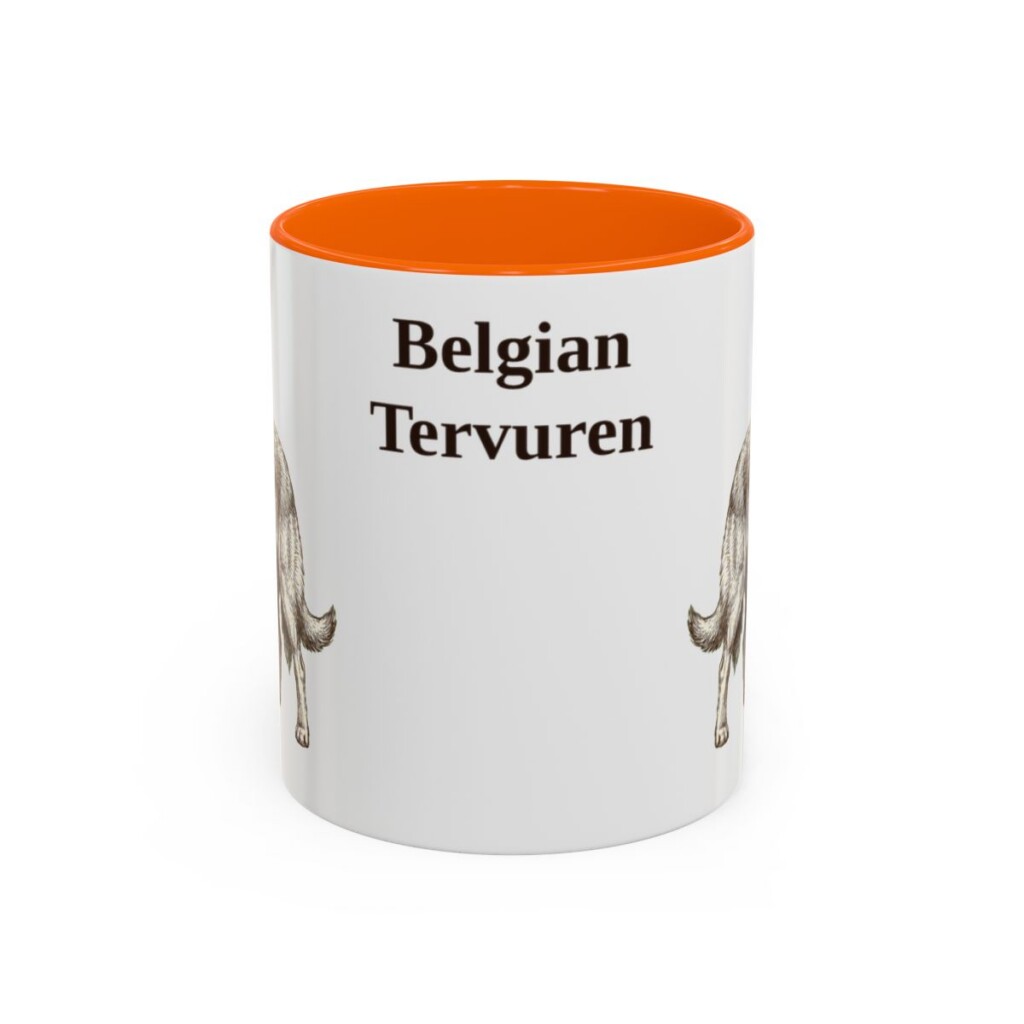 11oz Belgian Tervuren Mug, Vintage Dog Portrait Coffee Mug, Dog Lover Gift