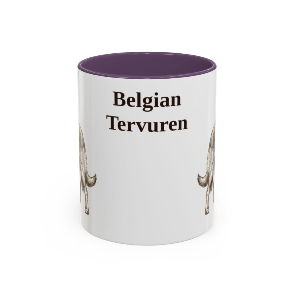 11oz Belgian Tervuren Mug, Vintage Dog Portrait Coffee Mug, Dog Lover Gift