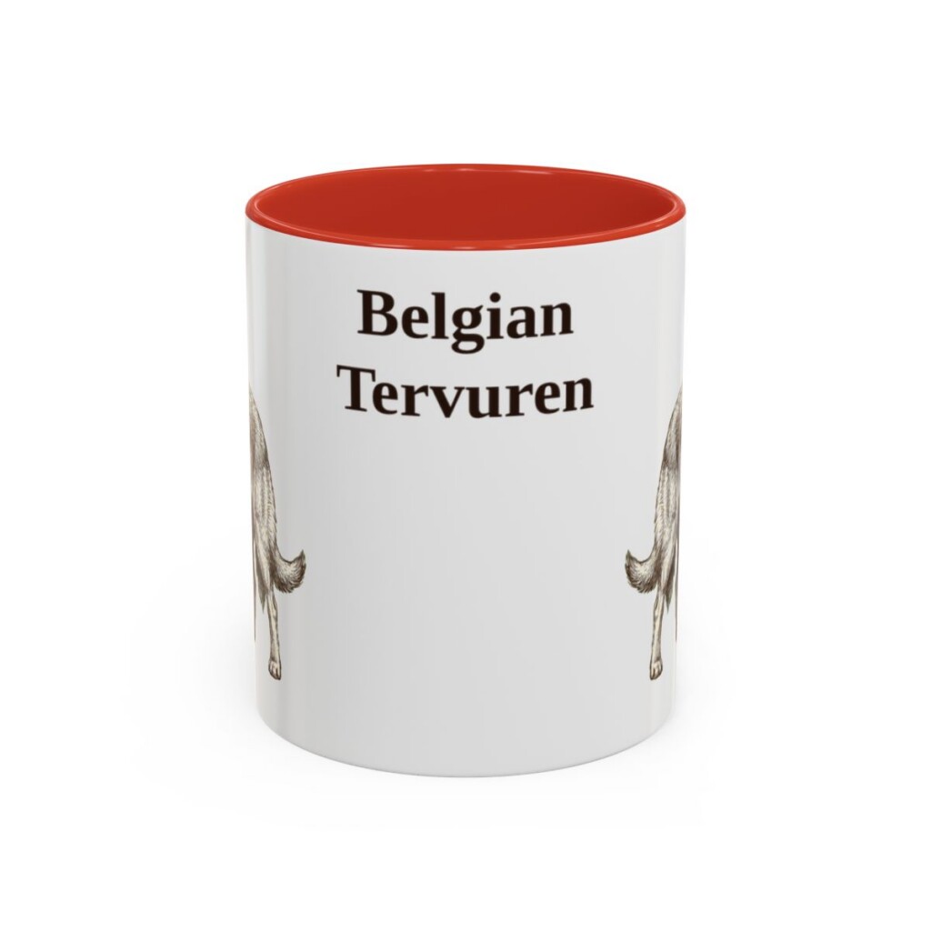 11oz Belgian Tervuren Mug, Vintage Dog Portrait Coffee Mug, Dog Lover Gift