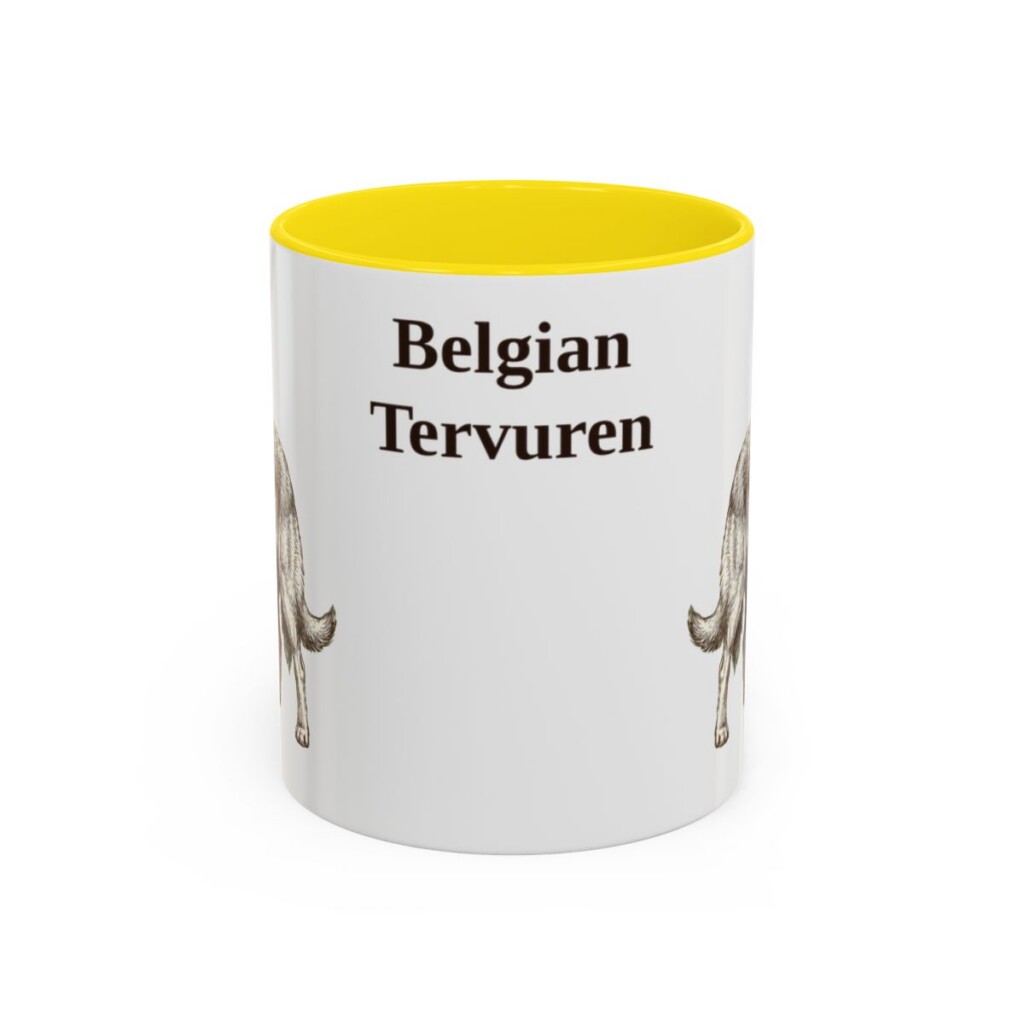 11oz Belgian Tervuren Mug, Vintage Dog Portrait Coffee Mug, Dog Lover Gift