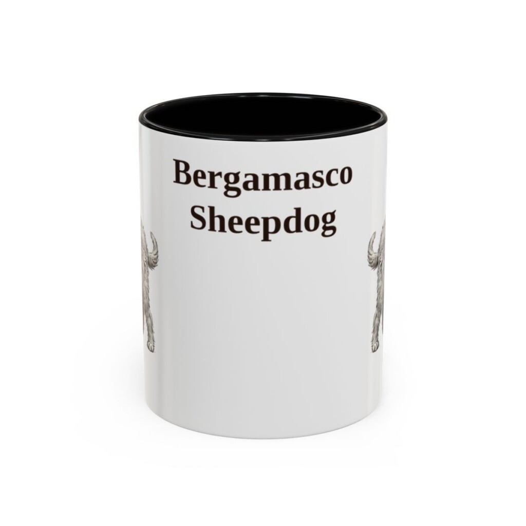 11oz Bergamasco Sheepdog Mug, Vintage Dog Portrait Coffee Mug, Dog Lover Gift