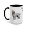 15oz Bergamasco Sheepdog Dog Dad Mug, Vintage Sketch Coffee Mug, Dog Dad Gift