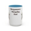 15oz Bergamasco Sheepdog Dog Dad Mug, Vintage Sketch Coffee Mug, Dog Dad Gift