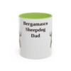bergamasco-sheepdog-mug-dad-light-green-1 11oz Bergamasco Sheepdog Dog Dad Mug, Vintage Sketch Coffee Mug, Dog Dad Gift