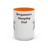 15oz Bergamasco Sheepdog Dog Dad Mug, Vintage Sketch Coffee Mug, Dog Dad Gift