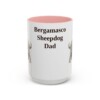 15oz Bergamasco Sheepdog Dog Dad Mug, Vintage Sketch Coffee Mug, Dog Dad Gift