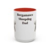 15oz Bergamasco Sheepdog Dog Dad Mug, Vintage Sketch Coffee Mug, Dog Dad Gift