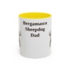 bergamasco-sheepdog-mug-dad-yellow-1 11oz Bergamasco Sheepdog Dog Dad Mug, Vintage Sketch Coffee Mug, Dog Dad Gift