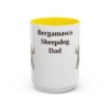 15oz Bergamasco Sheepdog Dog Dad Mug, Vintage Sketch Coffee Mug, Dog Dad Gift