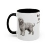 bergamasco-sheepdog-mug-latin-black-left-3 11oz Bergamasco Sheepdog Latin Mug, Bergamasco Sheepdog, Vintage Dog Coffee Mug, Dog Lover Gift