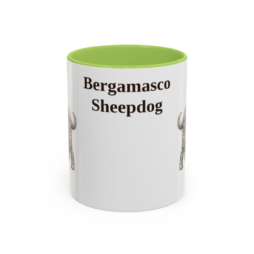 11oz Bergamasco Sheepdog Mug, Vintage Dog Portrait Coffee Mug, Dog Lover Gift