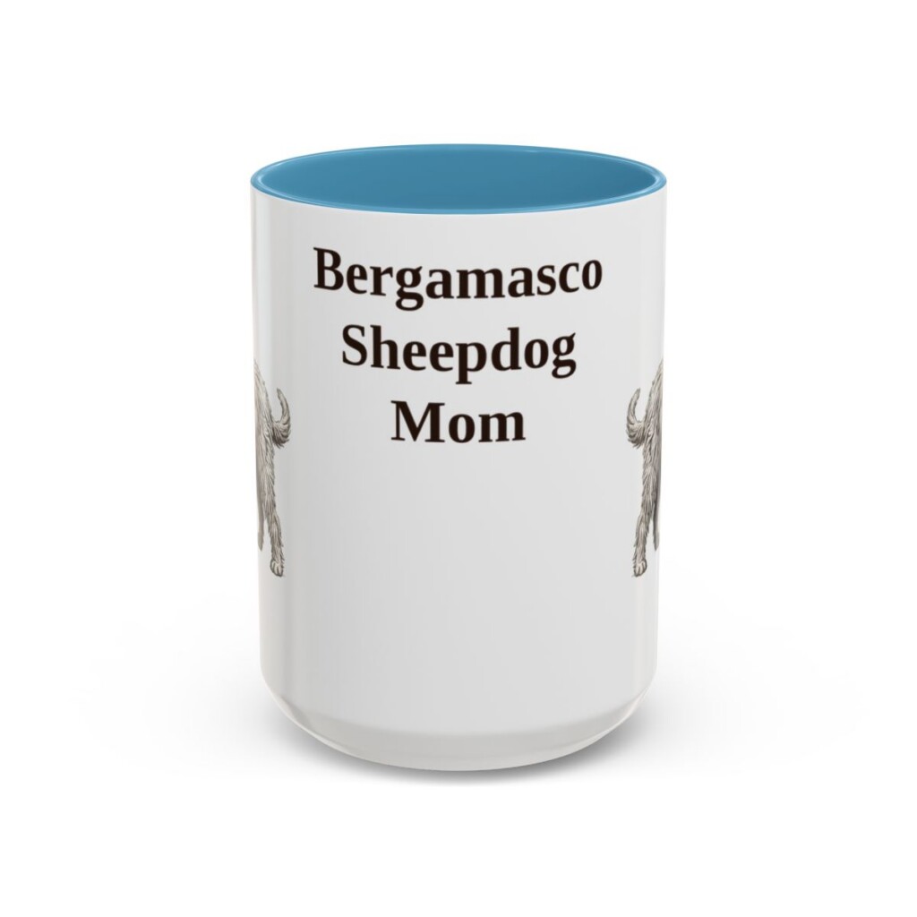 15oz Bergamasco Sheepdog Dog Mom Mug, Vintage Sketch Coffee Mug, Dog Mom Gift