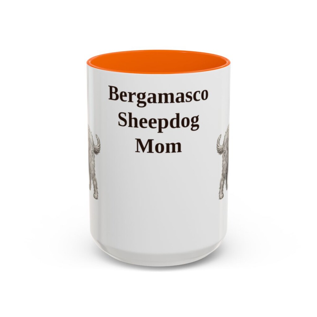 15oz Bergamasco Sheepdog Dog Mom Mug, Vintage Sketch Coffee Mug, Dog Mom Gift
