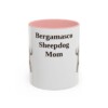 bergamasco-sheepdog-mug-mom-pink-1 11oz Bergamasco Sheepdog Dog Mom Mug, Vintage Sketch Coffee Mug, Dog Mom Gift