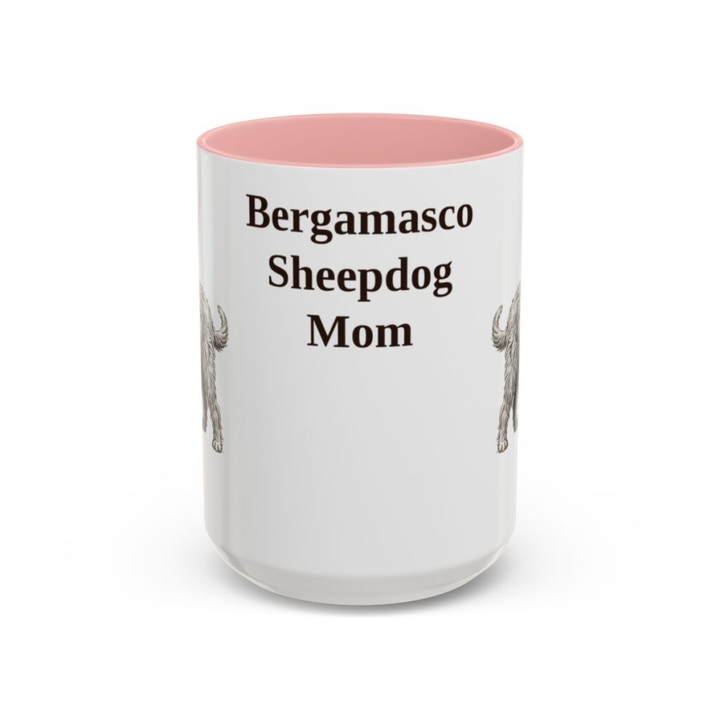 15oz Bergamasco Sheepdog Dog Mom Mug, Vintage Sketch Coffee Mug, Dog Mom Gift