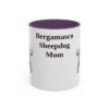 bergamasco-sheepdog-mug-mom-purple-1 11oz Bergamasco Sheepdog Dog Mom Mug, Vintage Sketch Coffee Mug, Dog Mom Gift