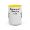 15oz Bergamasco Sheepdog Dog Mom Mug, Vintage Sketch Coffee Mug, Dog Mom Gift