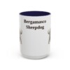 15oz Bergamasco Sheepdog Mug, Vintage Dog Portrait Coffee Mug, Dog Lover Gift