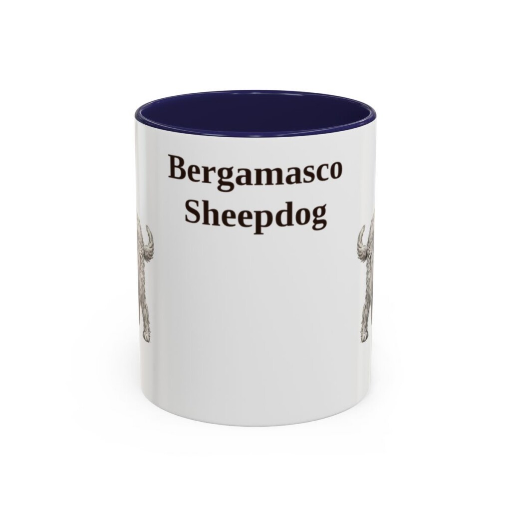 11oz Bergamasco Sheepdog Mug, Vintage Dog Portrait Coffee Mug, Dog Lover Gift
