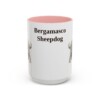 15oz Bergamasco Sheepdog Mug, Vintage Dog Portrait Coffee Mug, Dog Lover Gift