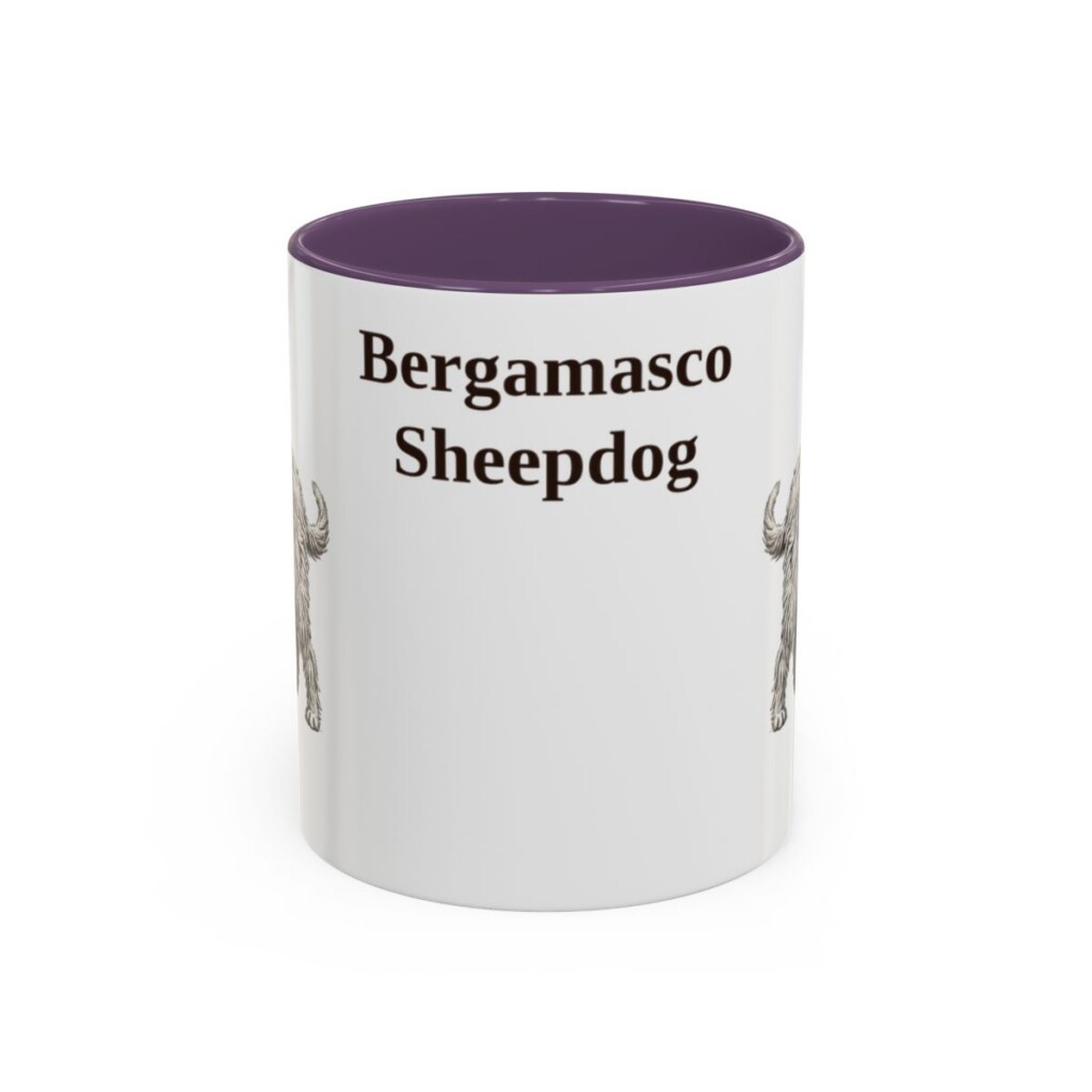 11oz Bergamasco Sheepdog Mug, Vintage Dog Portrait Coffee Mug, Dog Lover Gift