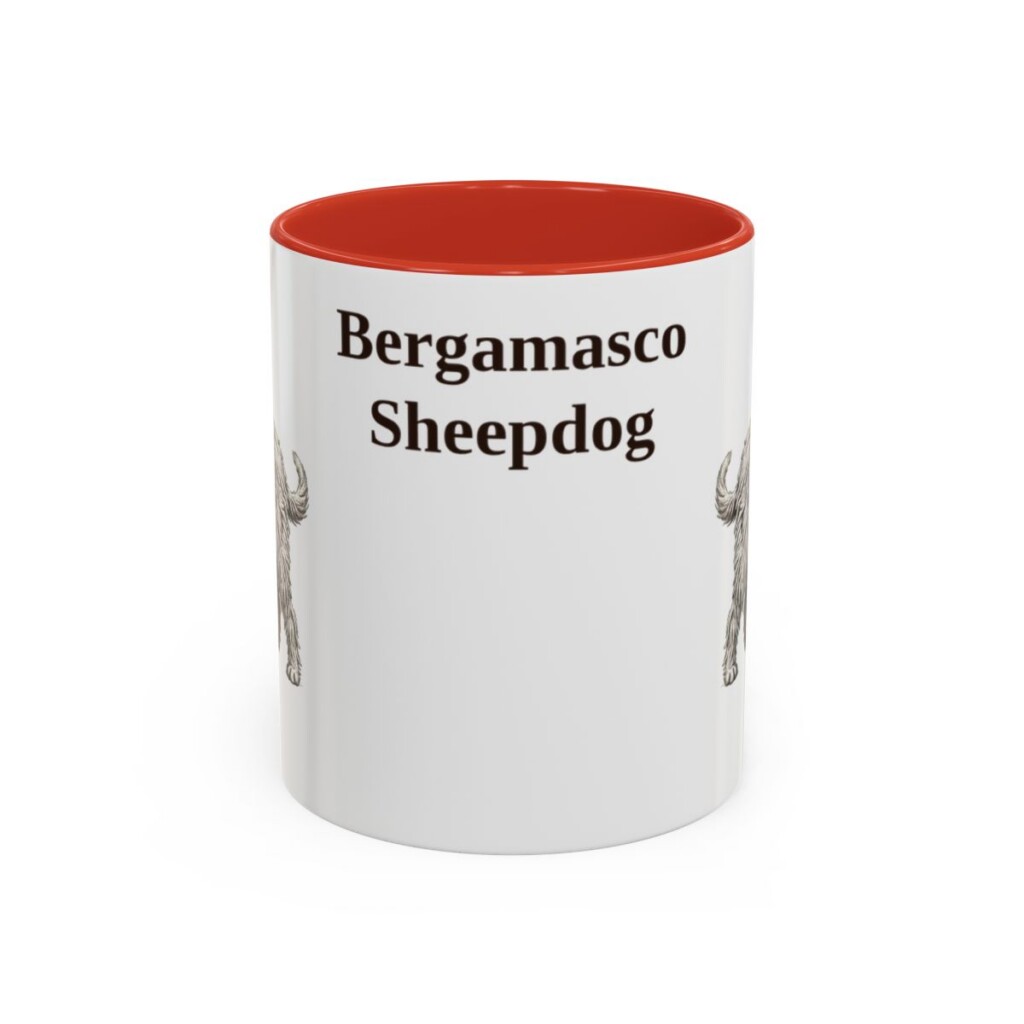 11oz Bergamasco Sheepdog Mug, Vintage Dog Portrait Coffee Mug, Dog Lover Gift
