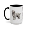 15oz Bergamasco Sheepdog Mug, Illustrated Dog Breed Facts Coffee Mug, Vintage Dog Keepsake Gift