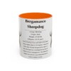 bergamasco-sheepdog-mug-writeup-orange-1 11oz Bergamasco Sheepdog Mug, Illustrated Dog Breed Facts Coffee Mug, Vintage Dog Keepsake Gift