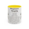 bergamasco-sheepdog-mug-writeup-yellow-1 11oz Bergamasco Sheepdog Mug, Illustrated Dog Breed Facts Coffee Mug, Vintage Dog Keepsake Gift