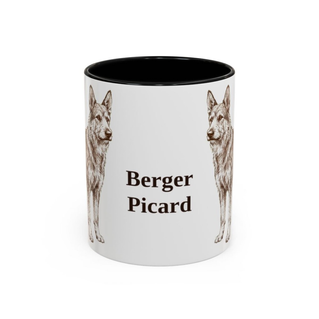 11oz Berger Picard Mug, Vintage Dog Portrait Coffee Mug, Dog Lover Gift
