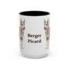 berger-picard-mug-black-front-3 15oz Berger Picard Mug, Vintage Dog Portrait Coffee Mug, Dog Lover Gift